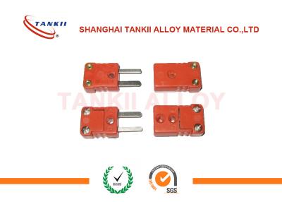 China IEC standard yellow color Mini thermocouple connector type K / T / J / E / N / S / R / B for sale