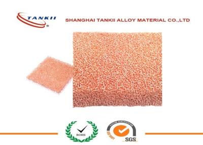 China 0.3 - 100mm Foam copper metal sheet Continuous Porous Cu Foam Width< =960mm for sale