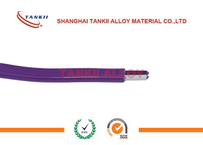 China Purple and white color EX extension Thermocouple Cable With PTFE Insulation And Shield for sale