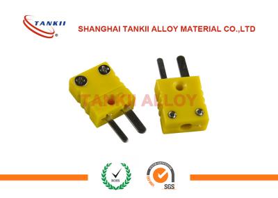 China Yellow / Green Type K Thermocouple Wire Connectors Plug Mini Male Female for sale