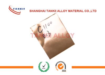 China 99,9% la hoja de cobre pura C1100 C11000, alta dureza valora la hoja de metal de cobre en venta