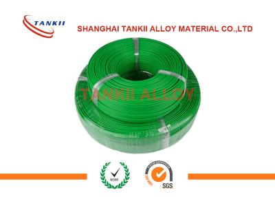China 0.2mm Extension Thermocouple Cable  Solid Conductor With PTFE Insulation Green Color for sale
