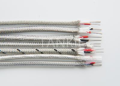 中国 26AWG -ガラス繊維のステンレス鋼の編みこみの外装が付いている36AWG熱電対ケーブル 販売のため