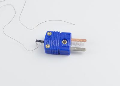 China T mecanografía el alambre ultra fino 0.08m m 40AWG del termopar con el mini conector azul en venta