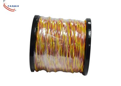 China El cable de termopar de tipo standard del ANSI K, dos torció el cable trenzado amarillo rojo en venta