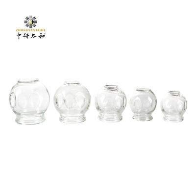 China 5pcs Glass Fire Cupping Set Hijama Vacuum Suction Massage With Box for sale