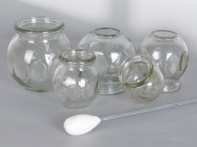 中国 5 Pieces Cupping Cups Set , Glass Cupping Kit High Temperature Resistant 販売のため