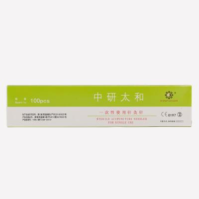 China agujas largas asépticas disponibles de acero inoxidables no reutilizables de la manija de la aguja estéril de la acupuntura 100pcs/box en venta