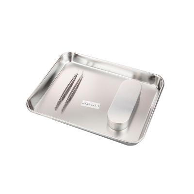 China 2 Centimeters Square Stainless Steel Medical Tray TCM Clinic Apparatuses for sale