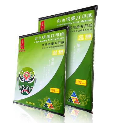 China cara de Singel del papel del final de 108g A4 Matte Coated Inkjet Paper Matte 210*297m m en venta