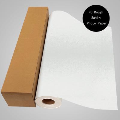 China 260gsm 36inch 30M Roll Size RC Satin Photo Paper Rough Satin Double Sides for sale