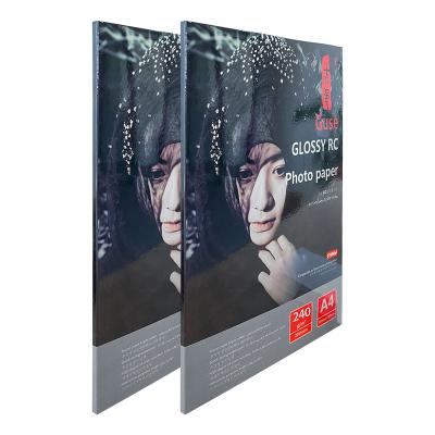 China A4 Scratchproof Waterproof Resin Coated Photo Paper , 240gsm Photo Paper Satin for sale