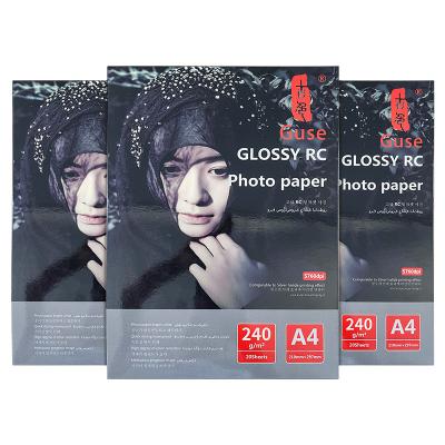 China Foto echada a un lado doble brillante de impresión viva A4 de papel 240gsm 210*297m m del color en venta