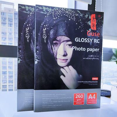 China RC A4 Glossy Photo Paper 260gsm For Wedding Photograthy Albums for sale