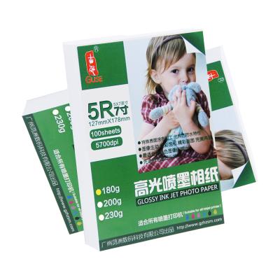 China ODM Inkjet 5R High Glossy Photo Paper 180gsm For Dye Ink for sale