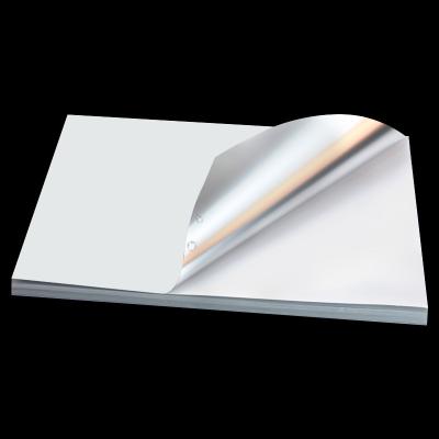 China High Glossy Sliver Self Adhesive Sticker Paper 130gsm A4 Waterproof for sale