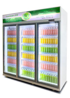 China Eco Friendly Low E Glass Commercial Display Beverage Refrigerator For Bar Supermarket for sale