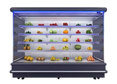 China Digital Controller Supermarket Fridge Fruit And Vegetable Open Display Cooler Remote System for sale