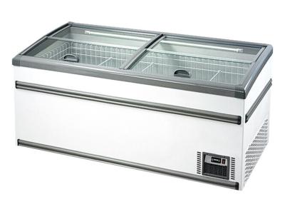 China 2.1M White Island Freezer Meat Counter Display Freezer for Supermarket for sale