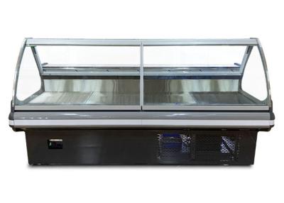China Refrigerador contrario de acero inoxidable de la exhibición de la comida del refrigerador R22 de la exhibición de la tienda de delicatessen en venta