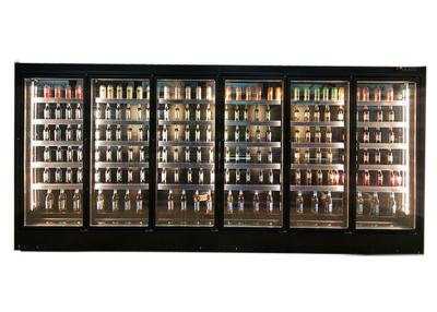 China Refrigerador de vidro da exposição da porta de Multideck do projeto da forma para a bebida com luz do diodo emissor de luz à venda