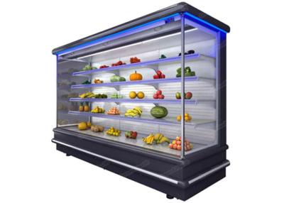 China 4 Shelves Supermarket Multideck Open Chiller For Vegetables Fruit Meat Display for sale