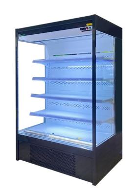 China Small Milk Drink Multideck Open Chiller Commercial Display Cooler Fan Cooling for sale
