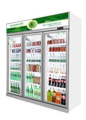 China Three Door Refrigerator Beverage Soft Drink Energy Dinks Display Chiller for sale