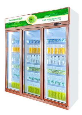 China Manufacturer Price Glass Door Beverage Cooler Juices Display Chiller Defog for sale