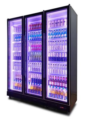 China High Level Full Glass Soft Drink Display Cooler , Pub Soft Drinks Display Fridge à venda
