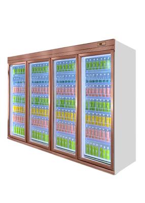 Chine Réfrigérateur d'affichage de boisson non alcoolisée de refroidissement à l'air avec la porte à fermeture automatique à vendre