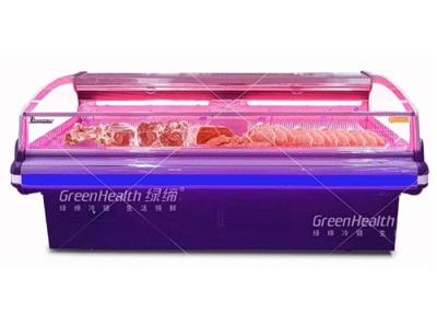 China Congelador de exhibición de carne de equipo de refrigeración de carnicería con luz LED fresca en venta