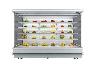 China Customized Multi Shelves Wall Mounted Refrigerator Open Display Fridge à venda