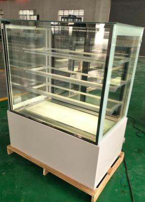 China Black Color Right Angle Good Quality Compressor Dessert Display Cooler For Cake Bread Ice Cream Showcase for sale