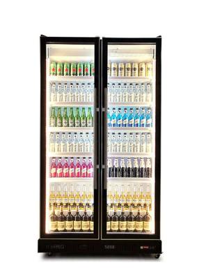 China Refrigeradores comerciais do vinho e da bebida do refrigerador da porta 1130L dois à venda