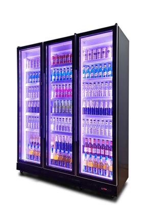 China R404a Commerce Beer Chiller Cabinets Vertical Showcase Fridge For Beverage for sale