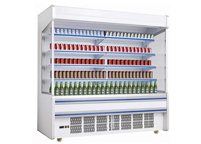 China 2.5m Plug In System Commercial Open Refrigerator 4 Layers For Merchandiser Display for sale