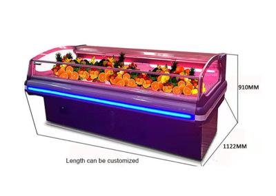 China 1800W Supermarket Meat Display Freezer Frozen Delicatessen Seafood Fresh Keeping for sale