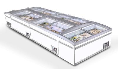 China Automatic Defrost Supermarket Island Freezer CFC Free Refrigerant High Efficiency for sale