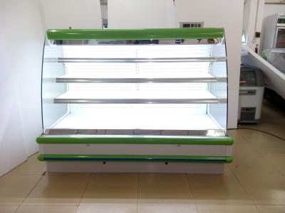 China O vegetal longo aberto/carne revestidos dos refrigeradores 8ft da plataforma de corpo de aço refrigerou a mostra à venda
