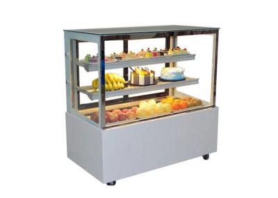 중국 R134a Right Angle Cake Display Refrigerator With Heating Wire Cake Display Showcase 판매용