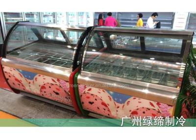 China 1880W 20 Pans Ice Cream Display Freezer Ice Popsicle Refrigerator Chest Showcase for sale