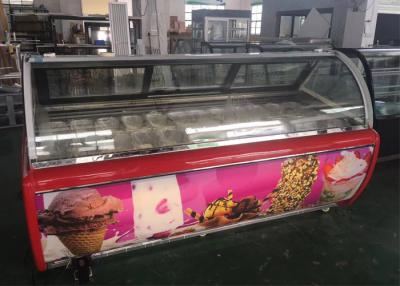 China 1260W Small Gelato Display Freezer  12 Pieces Trays Soft Ice Cream Machine for sale