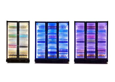 China OEM Supermarket Bar Display Freezer Beverage Cold Drink Glass Door Refrigerator for sale