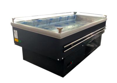China Commercial Chest Freezer Cooler Half Height Double Sides Fruit And Vegetable Showcase for sale