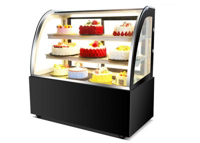 China Refrigerador de pasteles de vidrio curvo Vitrina de panadería comercial mostrador en venta