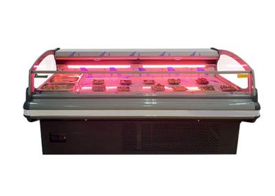 China European Style Glass Front Side Meat Display Freezer With Fan Cooling System for sale