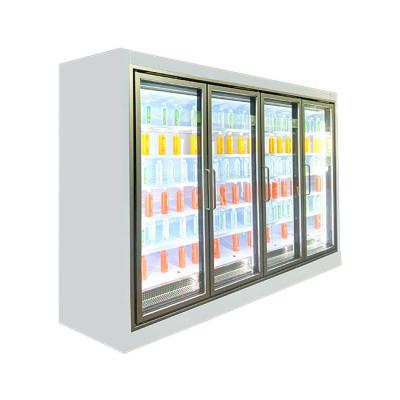 China Custom N Door Multideck Upright Chiller Glass Door Display Refrigerator for sale