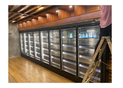 China Painted Steel Commercial Multideck Fridges Drinks Display Chiller R404a With Multi Gate Glass Door for sale