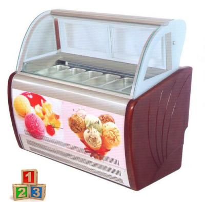China Commercial Luxury Ice Cream Freezer Display Food Cabinet Cake Snack Showcase for sale